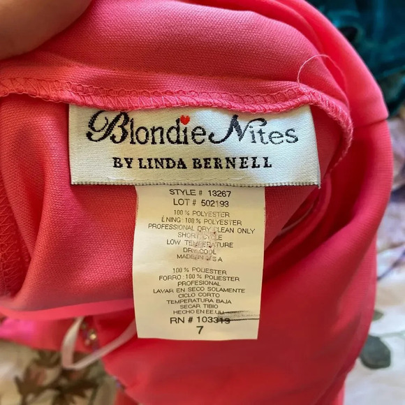 BLONDIE NITES Vintage Bubblegum Pink Formal Party Dress 1990s Y2K Size 4 Hoco - Picture 5 of 7